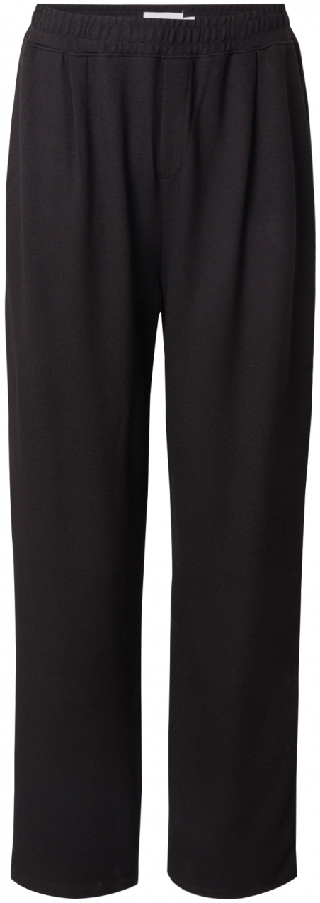 TOPMAN Plisované nohavice  čierna