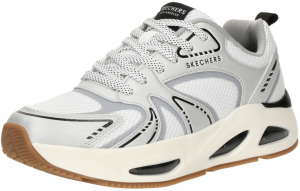 SKECHERS Nízke tenisky 'UNO EGO-AURAIR'  svetlosivá / čierna / biela