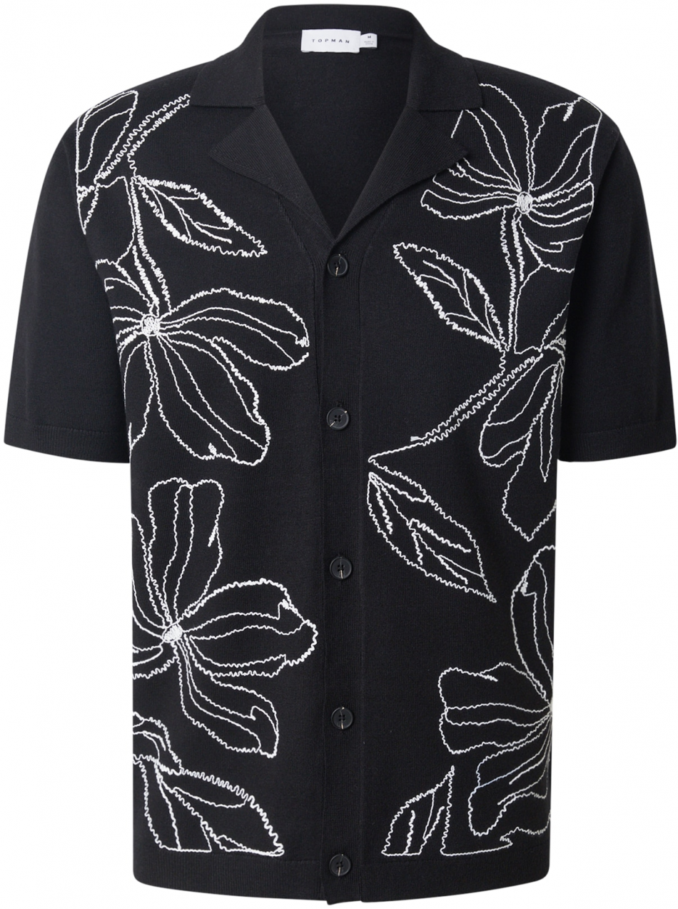 TOPMAN Kardigán  čierna / biela