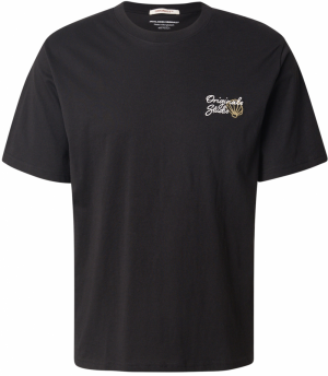 JACK & JONES Tričko 'JORALMERIA'  zlatá / čierna / biela
