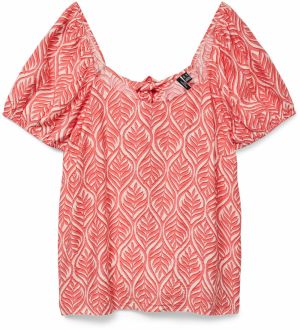 Vero Moda Curve Blúzka 'VMCDANA'  nebielená / červená / svetločervená