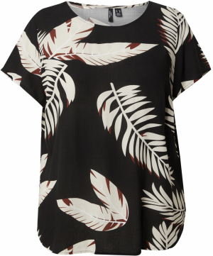 Vero Moda Curve Blúzka 'VMCEASY JOY'  nebielená / gaštanová / čierna