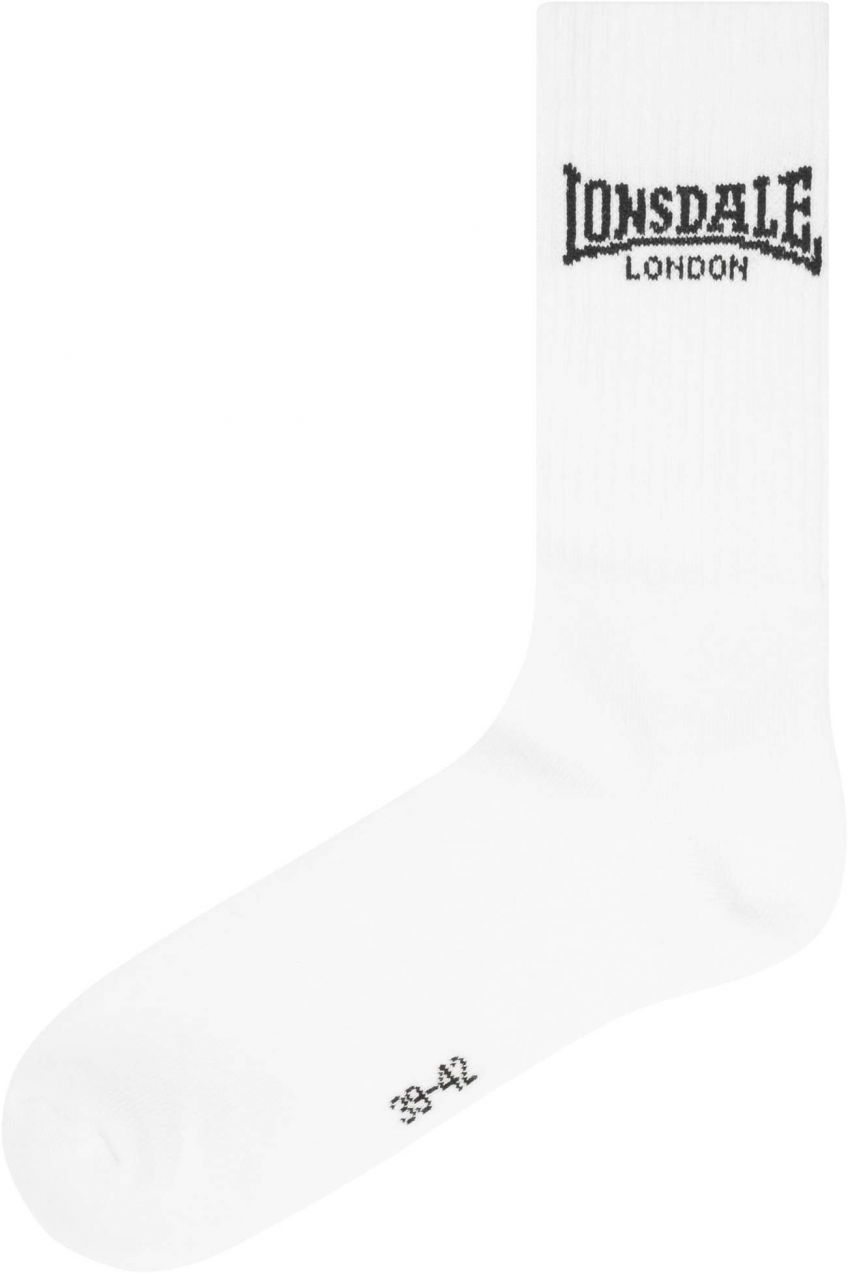 LONSDALE Ponožky 'Gilbert'  čierna / biela