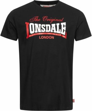 LONSDALE Tričko 'Aldingham'  červená / čierna / biela