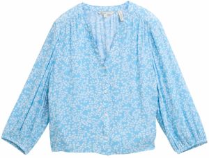 TOM TAILOR DENIM Blúzka  azúrová / biela