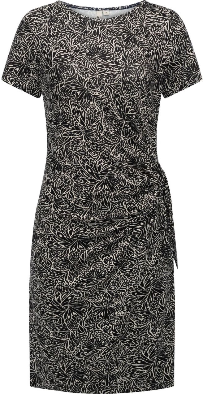 Ragwear Šaty 'Knotta'  čierna / biela
