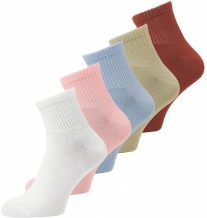 JACK & JONES Ponožky  modrosivá / kaki / ružová / tmavočervená / čierna / biela