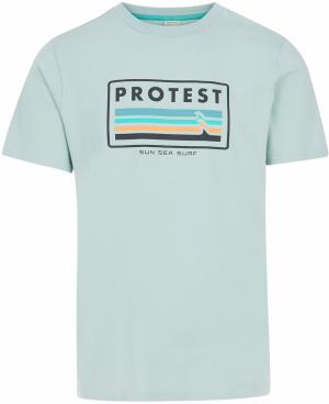 PROTEST Tričko 'Barn'  tyrkysová / mätová / marhuľová / čierna