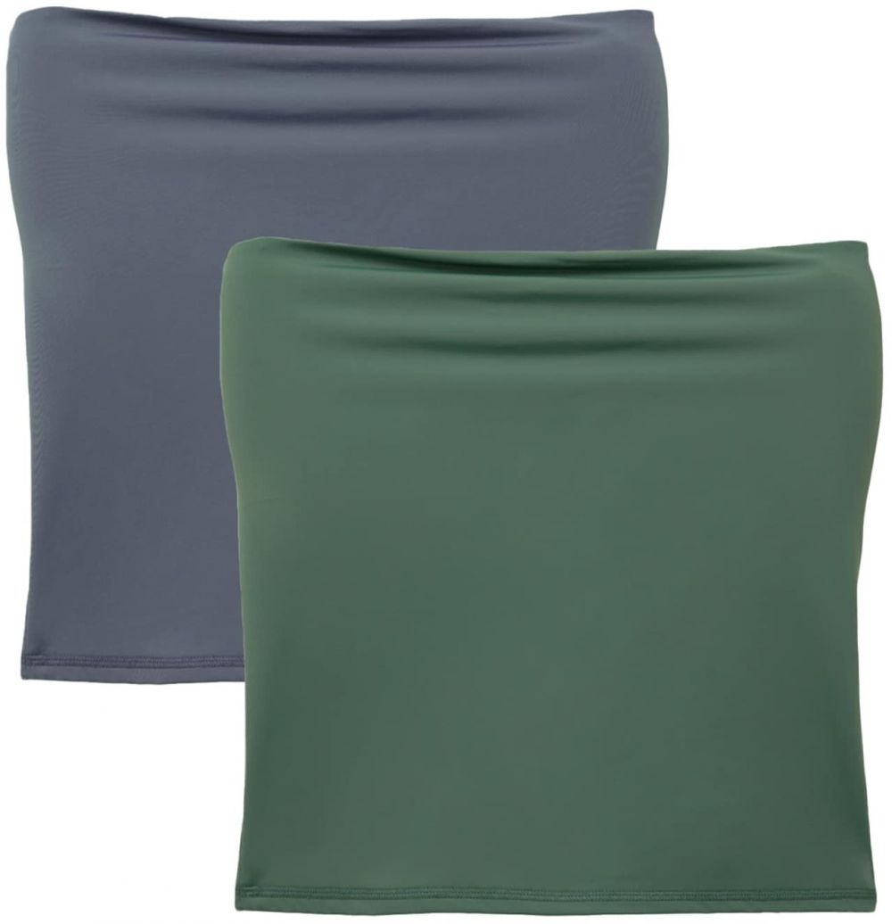 Pull&Bear Top  tmavosivá / tmavozelená