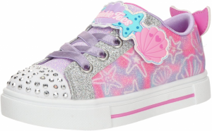 SKECHERS Tenisky 'TWINKLE SPARKS - UNDERWATER'  levanduľová / ružová / strieborná / biela