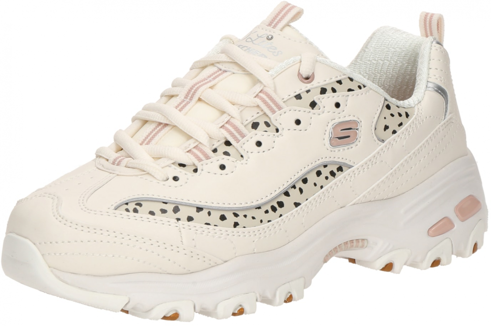 SKECHERS Nízke tenisky 'D LITES-WILDCATS'  staroružová / čierna / biela ako vlna