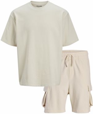 JACK & JONES Tepláková súprava 'JJLOUI OSMOS'  krémová / nebielená