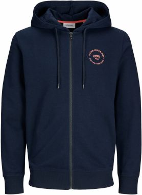 JACK & JONES Tepláková bunda 'JJSIMON'  tmavomodrá / lososová