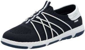 Rieker Slip-on obuv  námornícka modrá / biela