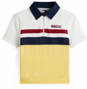 TOMMY HILFIGER Sveter 'SAILING'  nebielená / námornícka modrá / žltá / tmavočervená
