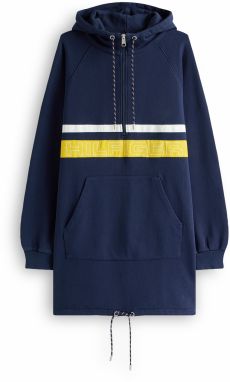 TOMMY HILFIGER Šaty 'SAILING'  námornícka modrá / neónovo žltá / biela