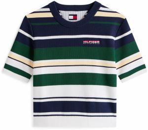 TOMMY HILFIGER Sveter 'SAILING'  námornícka modrá / pastelovo žltá / zelená / biela