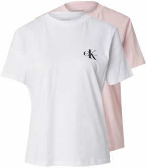 Calvin Klein Jeans Tričko  ružová / čierna / biela