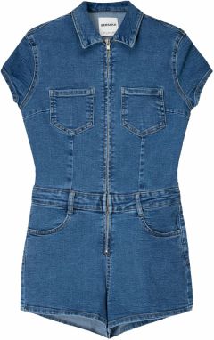 Bershka Overal  modrá denim