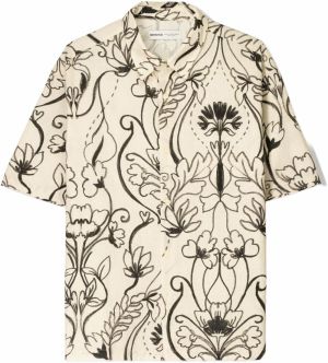 Bershka Košeľa  nebielená / čierna