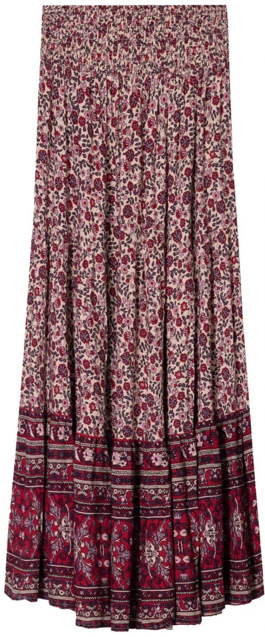 Bershka Sukňa  ružová / pastelovo ružová / tmavočervená
