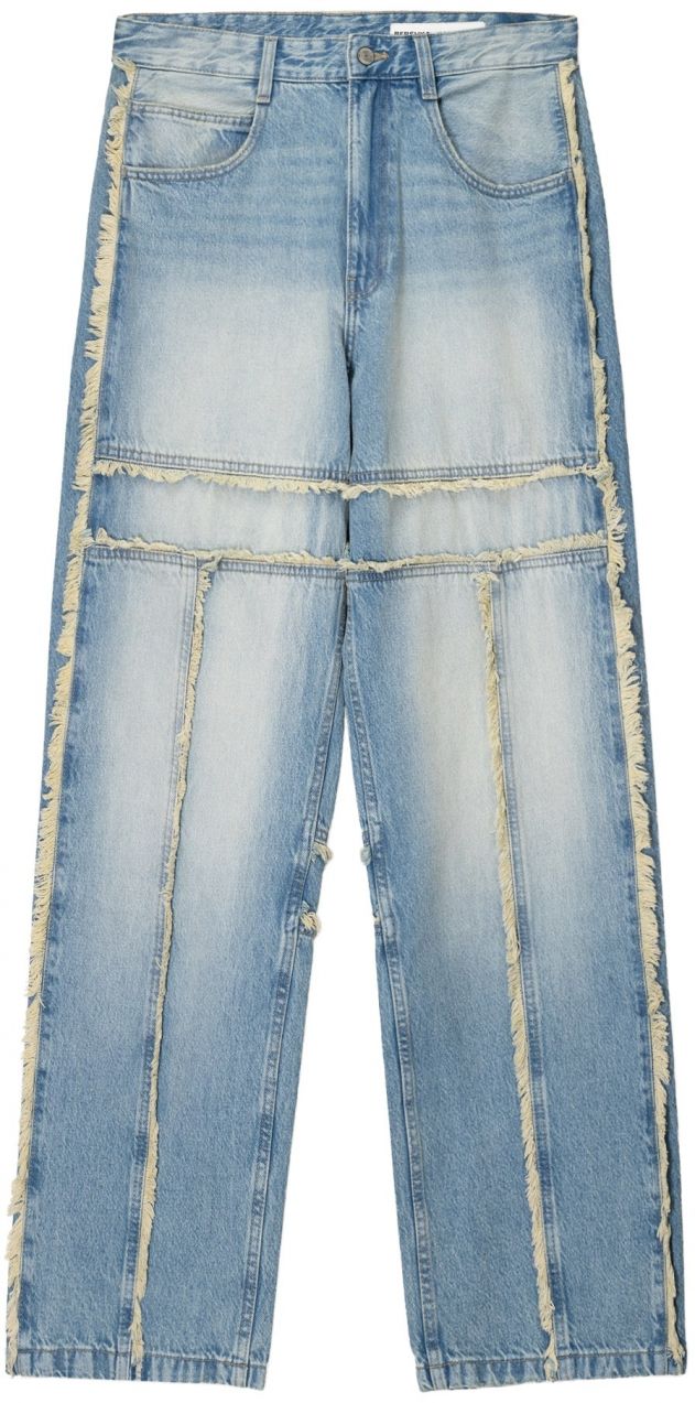 Bershka Džínsy  krémová / modrá denim