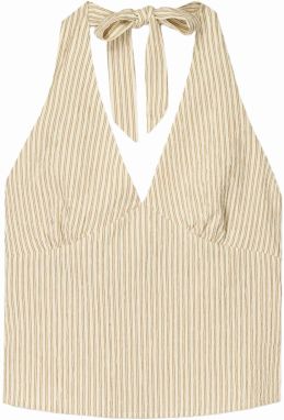 Bershka Top  medová / pastelovo žltá