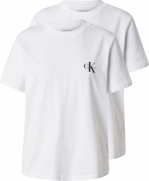 Calvin Klein Jeans Tričko  čierna / biela