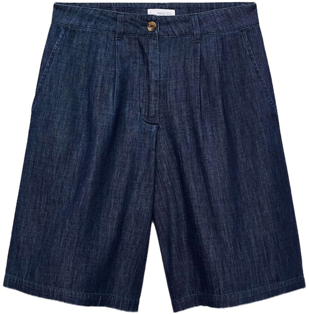 MANGO Plisované rifle 'PAROS'  modrá denim