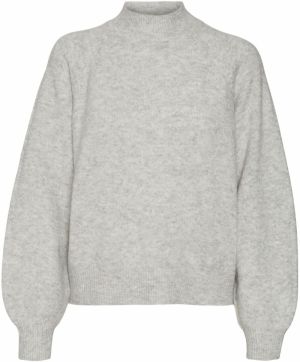 VERO MODA Sveter 'Leaf'  svetlosivá