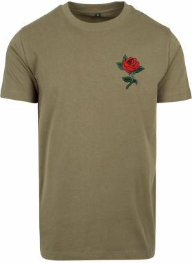 Mister Tee Tričko 'Rose'  olivová / jedľová / krvavo červená