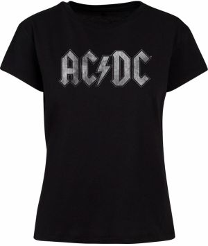 Merchcode Tričko 'ACDC'  sivá melírovaná / čierna
