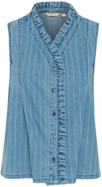 CULTURE Vesta 'CU Renny'  modrá denim / biela