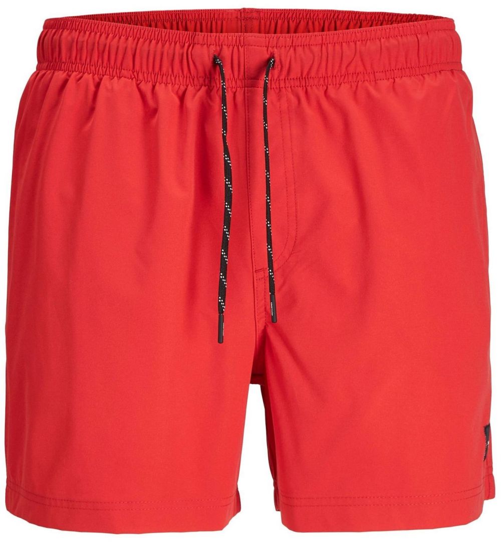 JACK & JONES Plavecké šortky 'JPSTMaui'  červená / čierna / biela