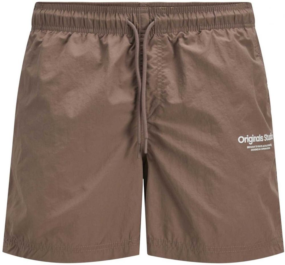 JACK & JONES Plavecké šortky 'JPSTNaxos'  hnedá / biela