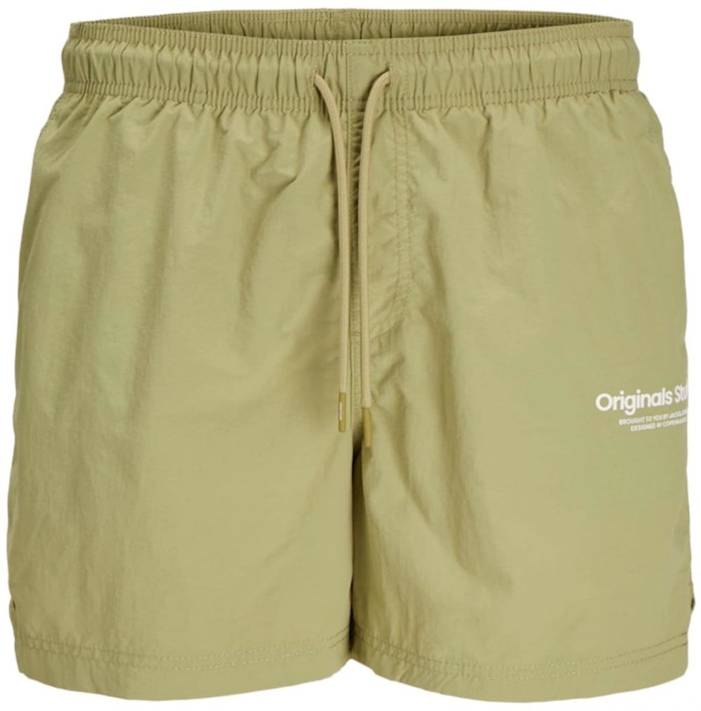 JACK & JONES Plavecké šortky 'JPSTNaxos'  kaki / biela