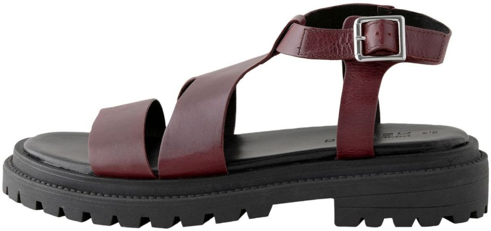 Next Remienkové sandále  burgundská / čierna