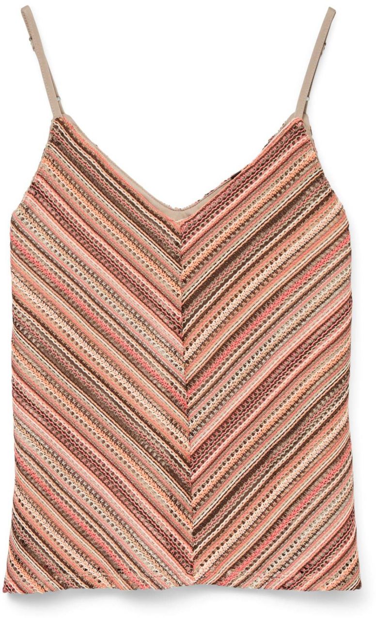 Vero Moda Petite Vyšívaný top 'VMDEMI'  béžová / marhuľová / svetločervená / biela