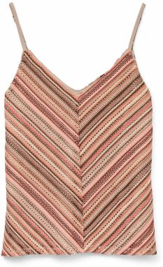 Vero Moda Petite Vyšívaný top 'VMDEMI'  béžová / marhuľová / svetločervená / biela