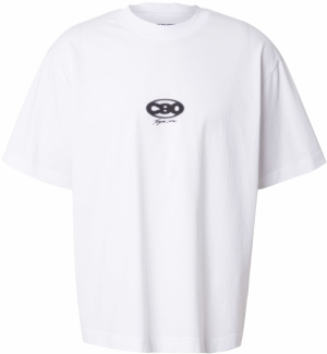 JACK & JONES Tričko 'JCOSTRATUS'  oranžová / čierna / biela