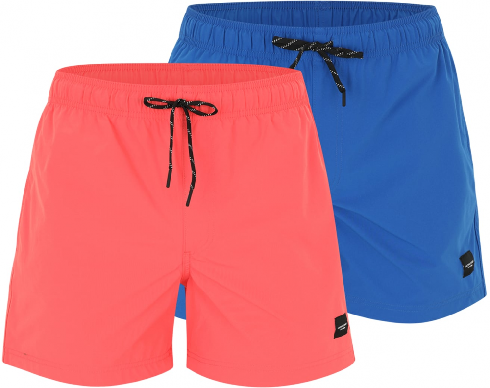 JACK & JONES Plavecké šortky 'JPSTMAUI'  modrá / lososová