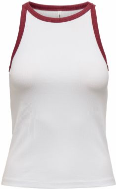 Only Petite Top 'ONLVELA'  tmavočervená / biela