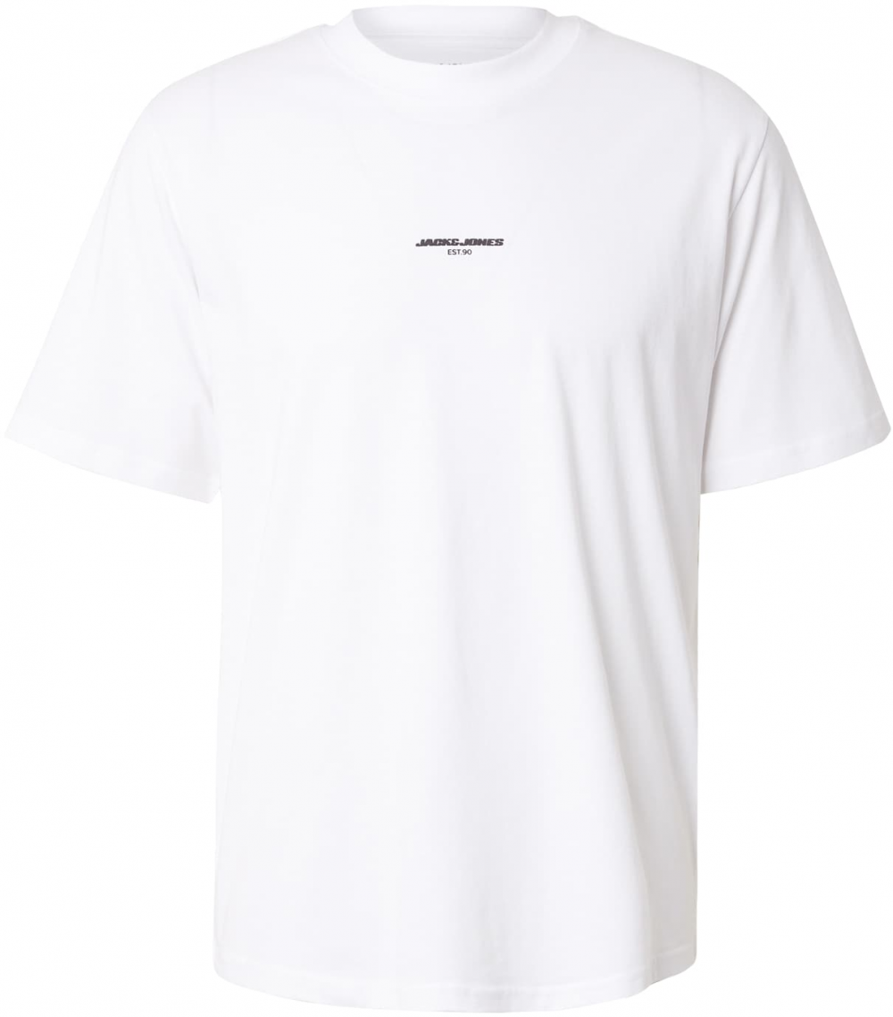 JACK & JONES Tričko 'JCOLIDO'  sivá / čierna / biela
