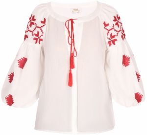 usha FESTIVAL Blúzka  červená / biela ako vlna