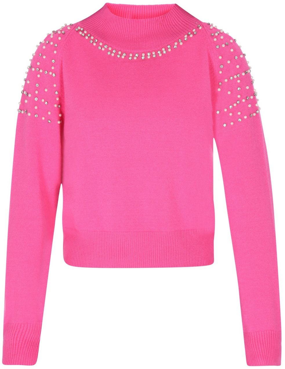 faina Sveter  fuksia / perlovo biela