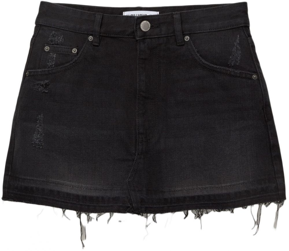 Pull&Bear Sukňa  čierny denim