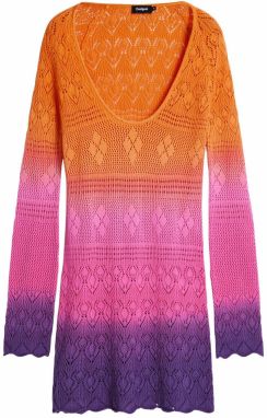Desigual Plážové šaty 'Tie-Dye'  fialová / oranžová / ružová