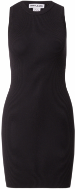 DKNY Pletené šaty  čierna / biela