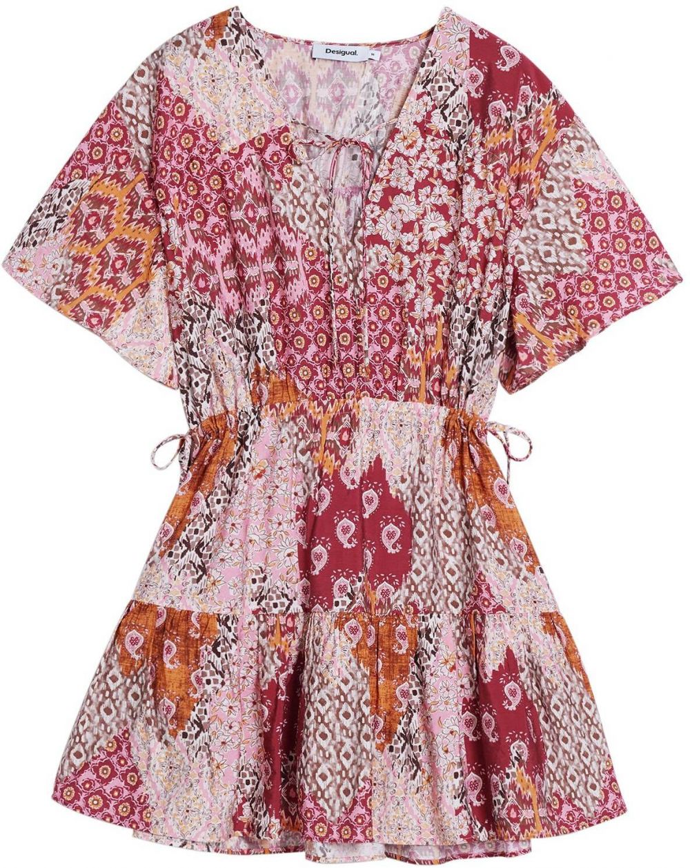 Desigual Šaty  oranžová / grenadínová / hrdzavo červená / biela
