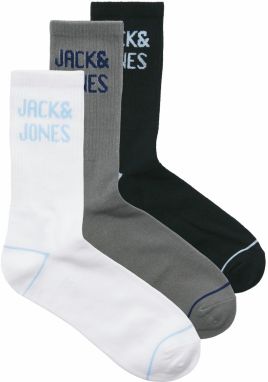 JACK & JONES Ponožky 'JACKOPER'  sivá / čierna / biela